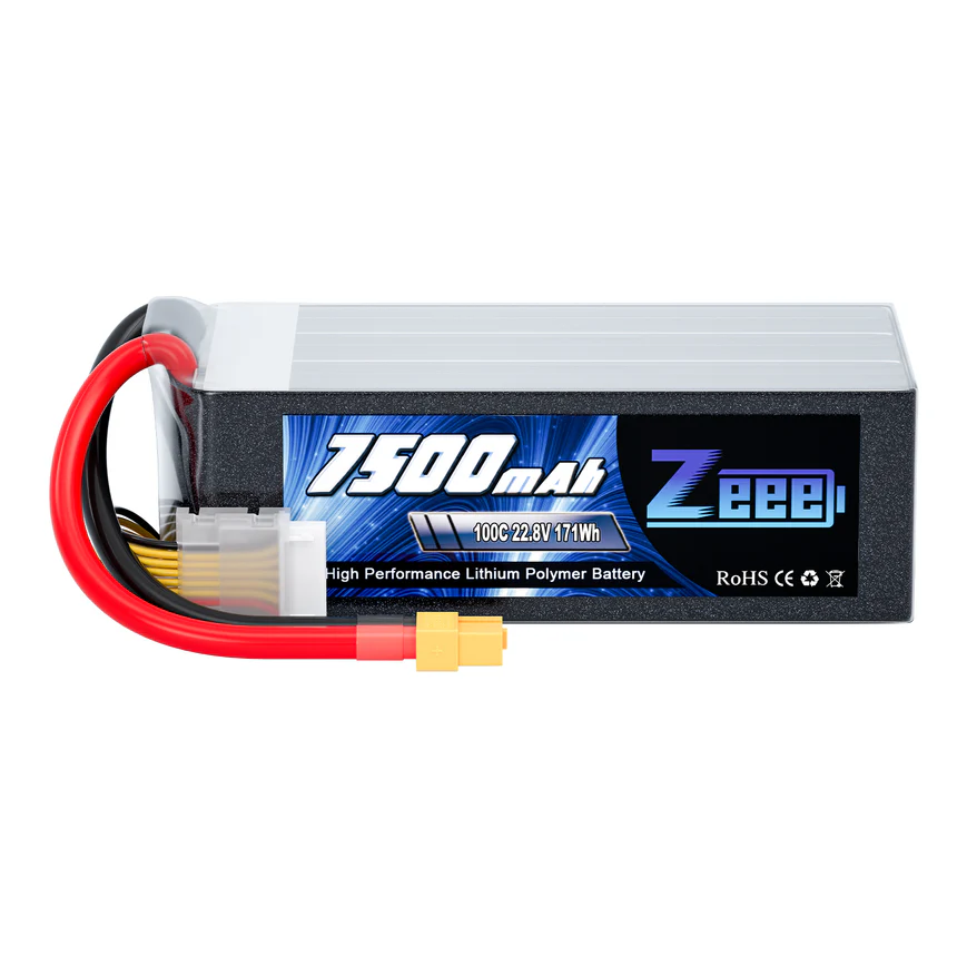 ZEEE 6S 22.8V 7500mAh 100C Soft LiPo Battery Pack XT60
