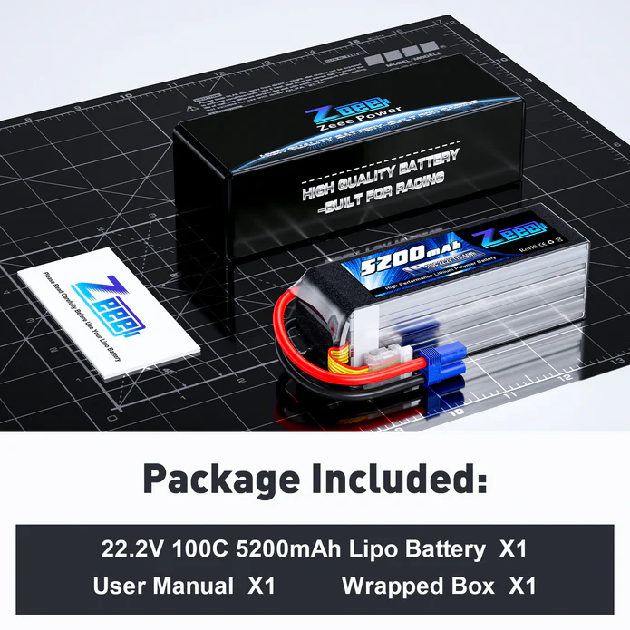 Zeee 6S 5200mAh 22.2V 100C LiPo Battery EC5 - Image 6