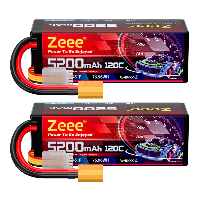 ZEEE 4S 14.8V 5200mAh 120C Hard LiPo Battery Pack XT90