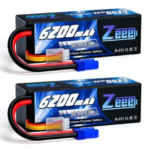 Zeee 4S 6200mAh 14.8V 80C LiPo Battery EC5 (2-Pack)