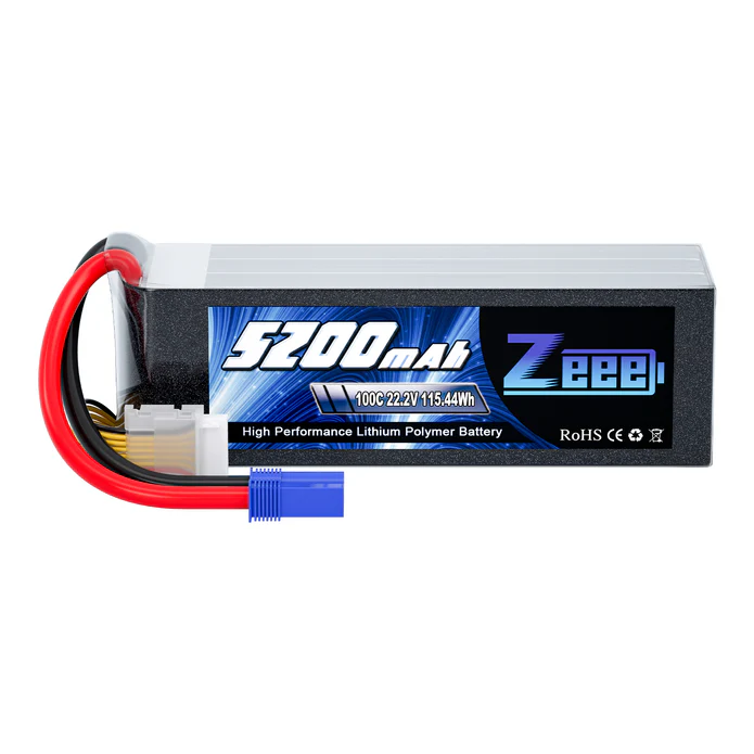 Zeee 6S 5200mAh 22.2V 100C LiPo Battery EC5